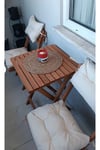 Bahçe Balkon Dolgulu Sandalye Minderi Sırt Dayamalı 2'li 40x40 Cm Gri ,( 4 MİNDER)