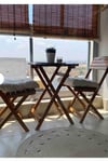 Bahçe Balkon Dolgulu Sandalye Minderi Sırt Dayamalı 2'li 40x40 Cm Gri ,( 4 MİNDER)