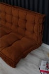 Berlin 5 Yer & Palet Minderi 2'li 130×70×10 Kiremit Renk Alt Üst Takım