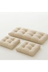 Rattan Bahçe Balkon Mobilyası Minderi Su Geçirmez Kumaş 120x50 / 50x50 cm 3'lü Minder Seti