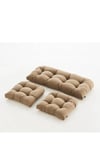 Rattan Bahçe Balkon Mobilyası Minderi Su Geçirmez Kumaş 120x50 / 50x50 cm 3'lü Minder Seti