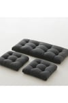 Rattan Bahçe Balkon Mobilyası Minderi Su Geçirmez Kumaş 120x50 / 50x50 cm 3'lü Minder Seti