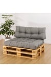 Su Geçirmez Kumaş Bahçe&balkon Palet Üstü Sırt Dayamalı Özel Dolgulu Kaliteli Yer Minderi 120x80cm