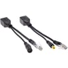 Alfais AL-4252 Pasif Poe Splitter Dişi Erkek Power Uç IP Kamera Poe Kablosu