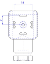 Bürkert 314802 Tip 2518 Form A DIN EN 175301-803 Kablo Soketi