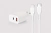 Compaxe CTA-250CA TL 5 Volt 3 Amper USB C1/A1 Hızlı Şarj Adaptör Type-C to Lightning Kablolu Set 25 Watt Gerçek Değer