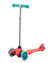 Cvs DN-80001 Kaymaz Taban+Ergonomik Tutamaklar+7 Renkli Led Işıklı Tekerlekler Kırmızı Tabanlı Scooter