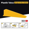 DERZ SEVİYE TESPİT KLİPS TAKOZU (PK/100 ADET) SARI