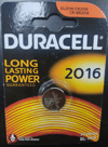 Duracell CR-2016 3 Volt Para Pil Tekli Paket