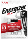 Energizer Max AAA LR03 Alkalin İnce Kalem Pil 2 Li Paket Halinde
