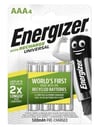 Energizer Universal Recharge AAA 500 mAh 4 Lü Paket Halinde