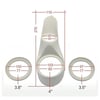 For-X XYP-POD2 3.5'' - 3.8'' - 4'' Tweeter Montaj Yuvası 1 Çift (Plastik)