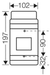 Hensel KV 9103 3 Modül Küçük Tip Dağıtım Panosu IP65