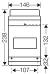 Hensel KV 9106 6 Modül Dağıtım Panosu IP65