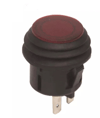 IC-180W Basmalı Yuvarlak Işıklı Kalıcı Anahtar 12 Volt 20 Amper DC Körüklü Kırmızı ASW-29D