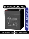 Leoch LP12-4.5 12V 4.5Ah Bakımsız Kuru Akü