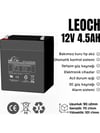 Leoch LP12-4.5 12V 4.5Ah Bakımsız Kuru Akü