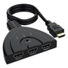 PowerMaster PM-17229 3 Giriş 1 Çıkış HDMI Switcher Çoğaltıcı Toplayıcı Aparat 30 CM Kablolu Seçme Düğmeli