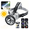 PowerMaster PM-26721 Solar Panelli Ledli Kafa Lambası Feneri 1600mAh 6 Modlu Sensörlü