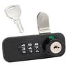PowerMaster PM-26726 3 Haneli Şifreli Ve Anahtarlı Mekanik Siyah Çekmece Dolap Kilidi (Sağ)