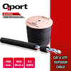 Qport Q-CATO2 CAT6 UTP 500m Outdoor Siyah Network Kablosu