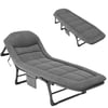 Sunup SN-26974 Taşınabilir Ayarlanabilir 5 Kademe Sünger Kamp Yatak Şezlong (Açık Gri)