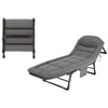 Sunup SN-26974 Taşınabilir Ayarlanabilir 5 Kademe Sünger Kamp Yatak Şezlong (Açık Gri)