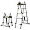 Sunup SN-29683 4+4 Metre Teleskopik Merdiven Karavan & Tekne Katlanır Alüminyum