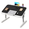 Sunup SN-29699 Çok Fonksiyonlu Katlanabilir Yatak Koltuk Laptop Masası Yükseklik ve Açı Ayarlı Siyah 60x40cm