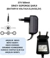 Swat ATZ433 27V 500mA Arçelik-Beko-Grundig-Onvo Dikey Süpürge Şarj Adaptörü