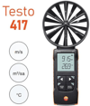 Testo 417 Set 2 – Pervane Anemometre + Huniler + Akış Doğrultucu | 0563 2417