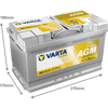 VARTA Dynamic AGM 12V 80Ah 800 CCA – Start-Stop ve xEV Uyumlu Akü