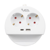 VE- G1102C 2'li USB+ Type-C Girişli Anahtarlı 1.5 Metre Grup Priz