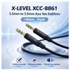 X-Level XCC-8861 3.5mm to 3.5mm Aux Ses Kablosu 1 Metre Siyah