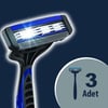 Arko 3 Bıçaklı Tıraş Bıçağı - Krom Kaplama, Oynar Başlık, 3'lü Paket, Ergonomik Tasarım, Uzun Ömürlü