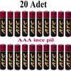 Atc İnce Kalem Pil Aaa Size 20'Li Paket