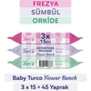 Baby Turco Flower Bunch Cep Mendili 3X15 (45 Yaprak)