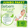 Bebem Natural Bebek Bezi 1 Beden Yenidoğan 40 Adet