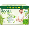 Bebem Natural Bebek Bezi Fırsat Paketi 5 Beden 11-18 kg 40 Adet