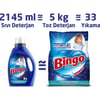 Bingo Parfümsüz Sıvı Çamaşır Deterjanı 2145 ml