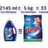 Bingo Renkli  Beyaz Sıvı Çamaşır Deterjanı 2145 ml
