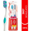 Colgate 360 Optik Beyaz Dil ve Yanak Temizleyicili Orta Beyazlatıcı Diş Fırçası 1+1
