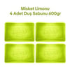 Duru Misket Limonu Duş Sabunu 4 Adet 600 Gr Cilt Dostu Gliserin İçerir