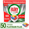 Fairy Platinum Plus Bulaşık Makinesi Deterjanı Kapsülü / Tableti; 50 Yıkama Limon Kokulu