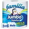 Familia Jumbo Havlu 6 Rulo Kokusuz 2 Katlı Dayanıklı Kağıt Mutfak ve Temizlik İçin