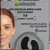 Garnier Şişkinlik Karşıtı Göz Maskesi – Kömür ve Kafeinli, Parfümsüz Vegan Formül, 15 Dakikada Etkili Tekli 1 Adet