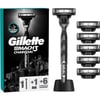 Gillette Mach3 Charcoal Tıraş Makinesi ve Yedek Bıçağı 6'lı + Tıraş Bıçağı Standı