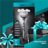 Gillette Mach3 Charcoal Tıraş Makinesi ve Yedek Bıçağı 6'lı + Tıraş Bıçağı Standı