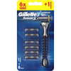 Gillette Sensor3 Tıraş Makinesi - 3 Bıçaklı, Kayganlaştırıcı Bant ve Oynar Başlık ile, 1 Adet + 6 Yedek Bıçak