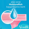 Gillette Simply Venus 2 Basic Kullan-At Tıraş Bıçağı - Aloe Vera ile Nemlendirilmiş Şerit, Kadınlar için 5'li Paket